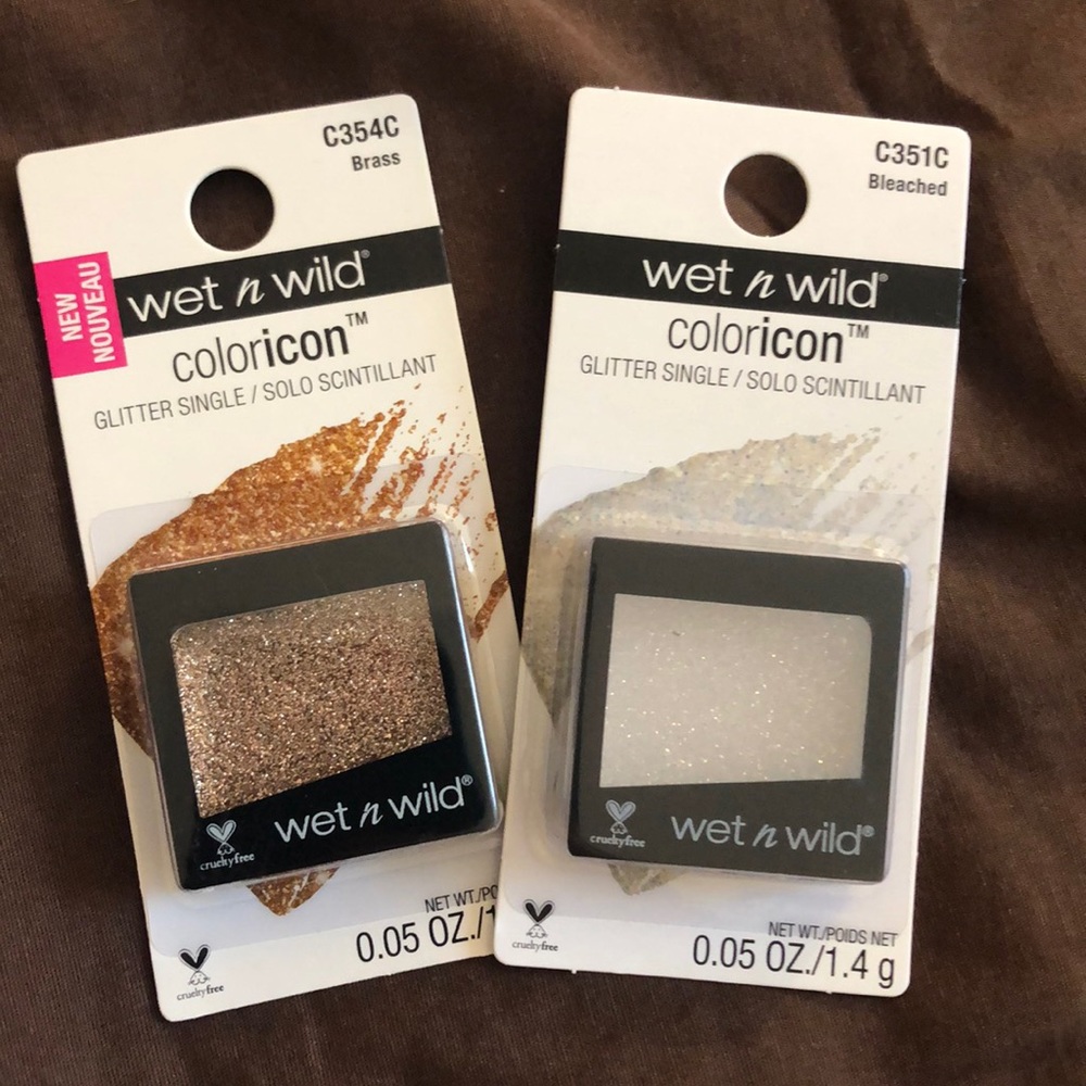 2 wet n wild glitter eyeshadows